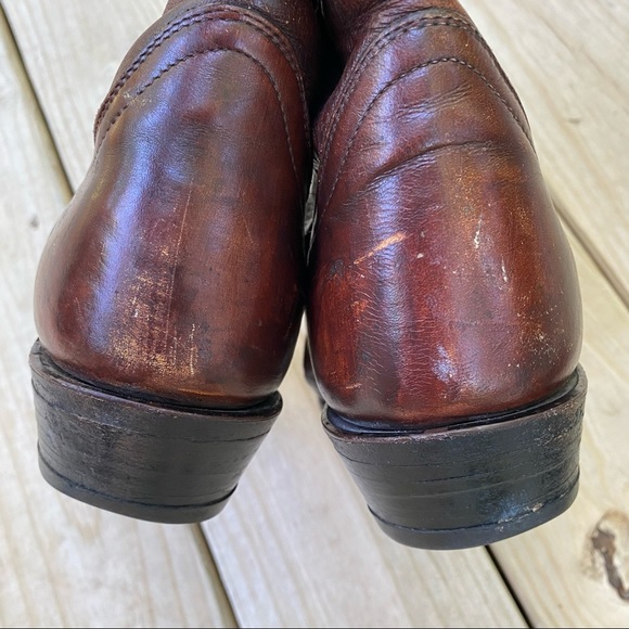 Tony Lama | Brown Leather Western Boots 9 D - Picture 4 of 8